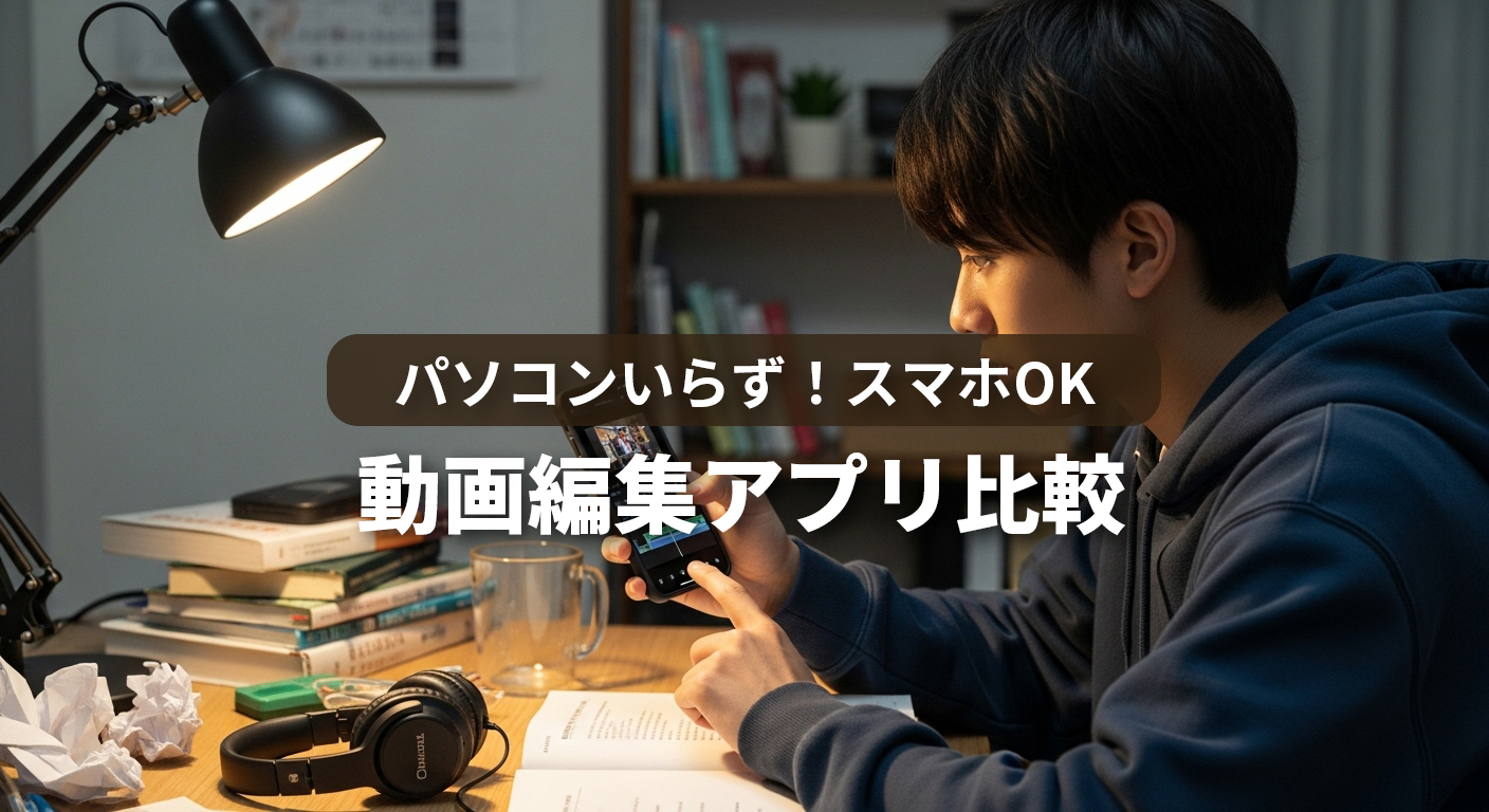 【動画編集 アプリ 無料】パソコンいらず！初心者OKのスマホ編集ソフト徹底比較