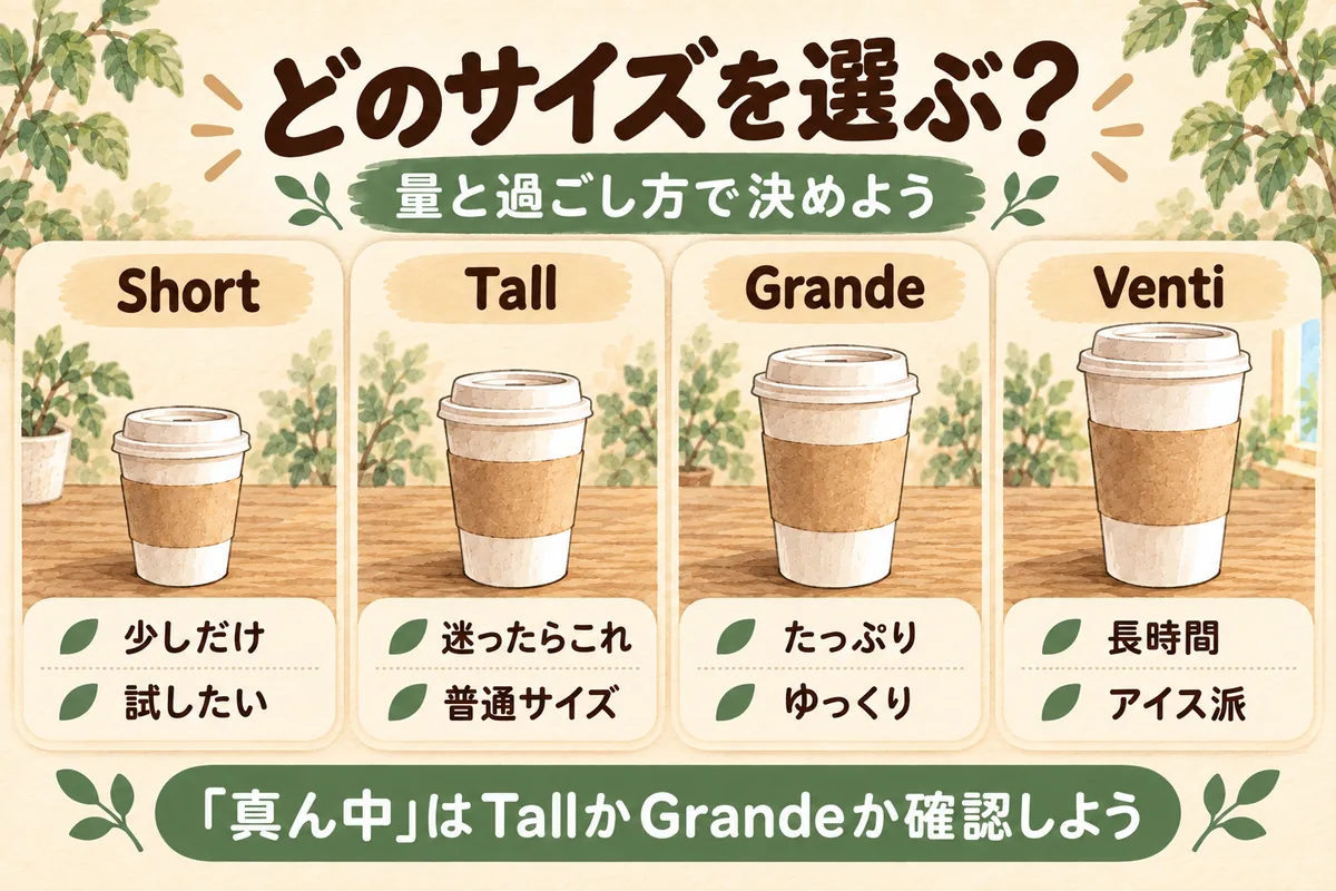 飲む量や過ごし方に合わせたスタバのサイズ選びガイド